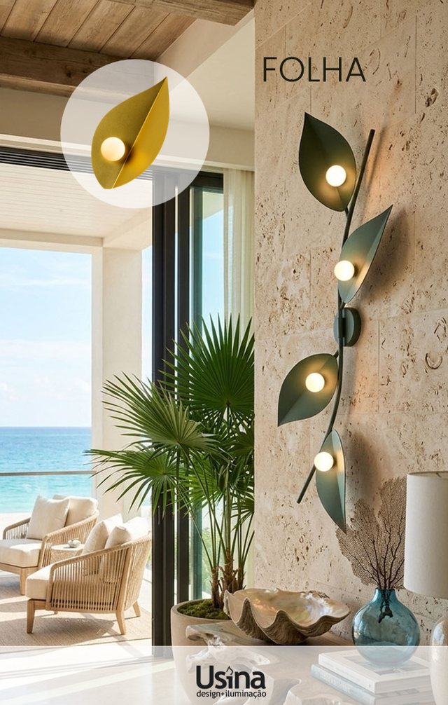 Folha aplicada em ambiente — Usina Design