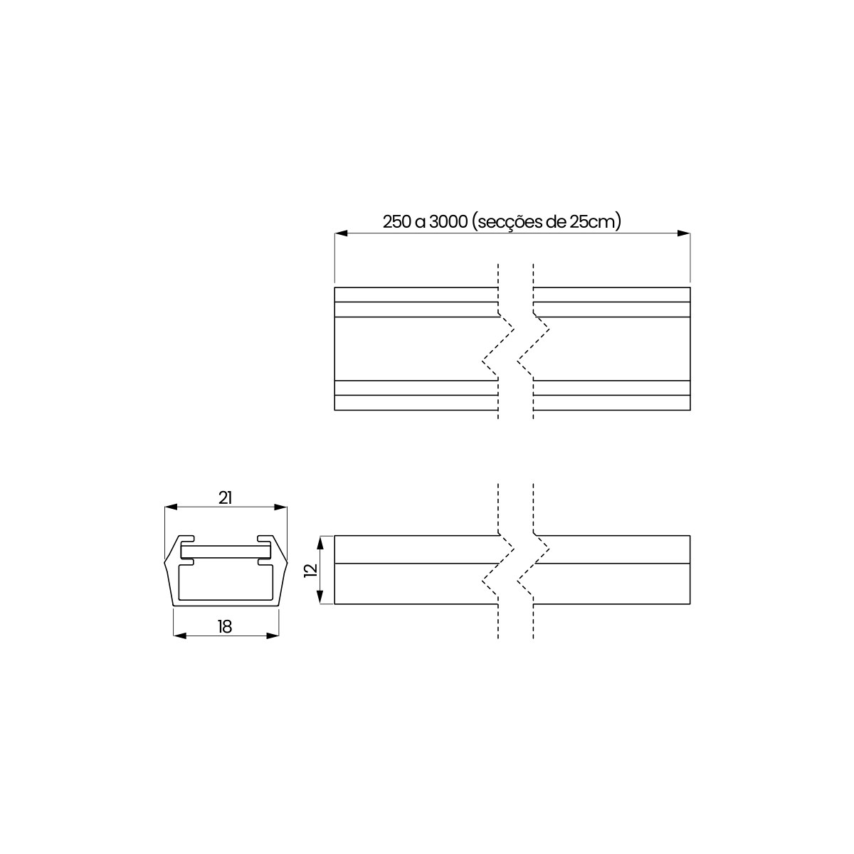 Desenho técnico cotado Módulo Difuso, da Usina Design