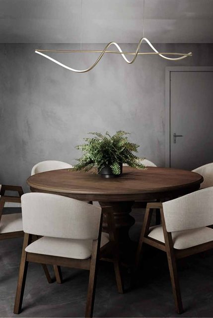 Ambiente com a luminária Contour, da linha importada Usina Imports