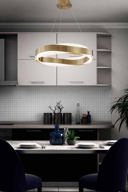 Ambiente com a luminária Harmony, da linha importada Usina Imports