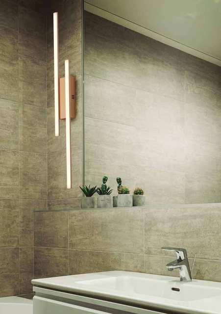 Ambiente com a luminária Linear Duo, da linha importada Usina Imports