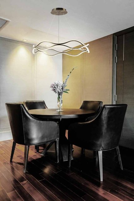 Ambiente com a luminária Spring, da linha importada Usina Imports