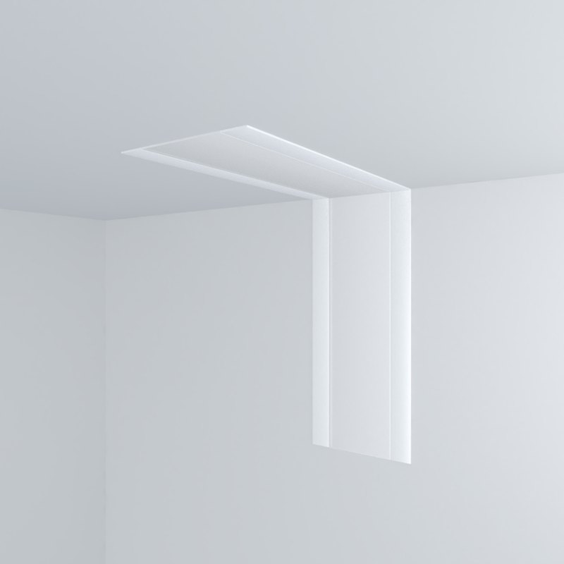 Junção Teto/Parede 30032 da linha Garbo de embutir, Usina Design