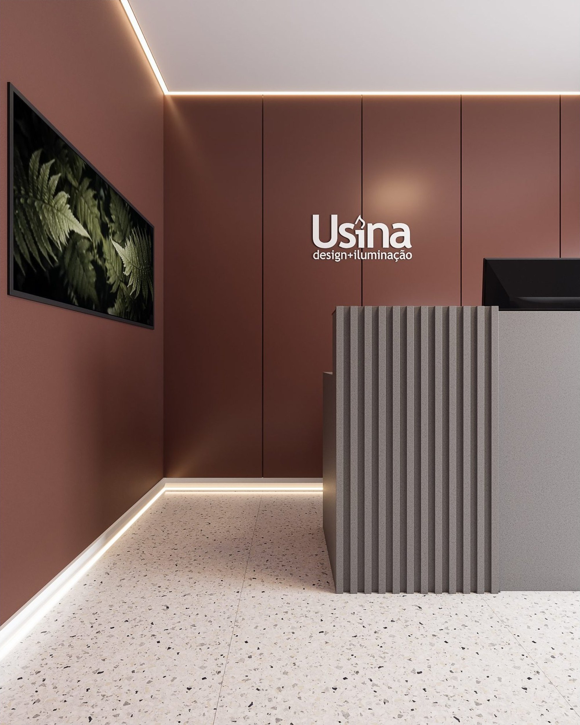 Rodapé aplicada em ambiente — Usina Design