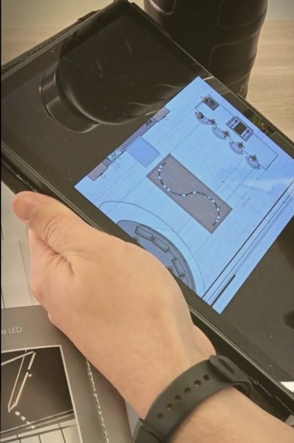 Desenho técnico da peça em tela, na etapa de estudo